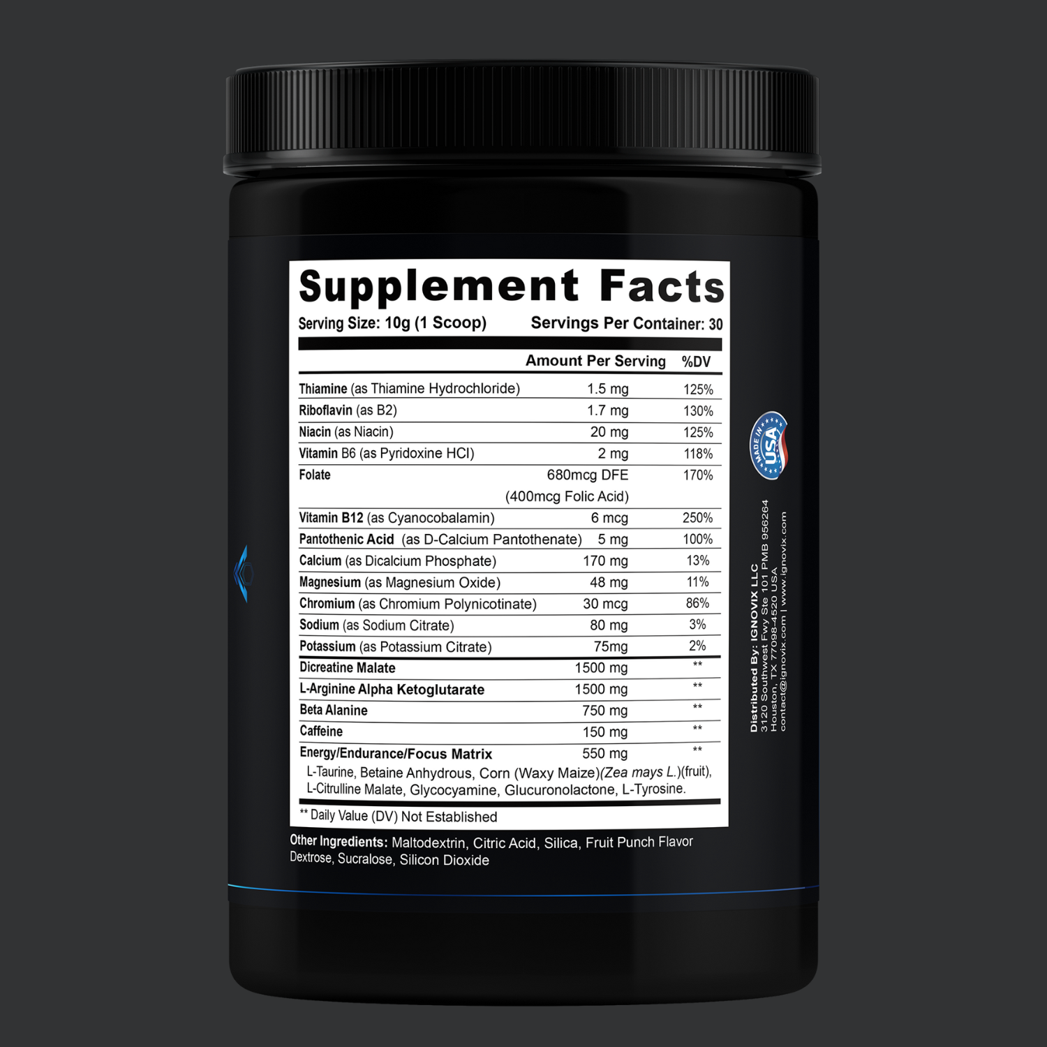 Nitric Shock Pre-Workout (Fruit Punch)